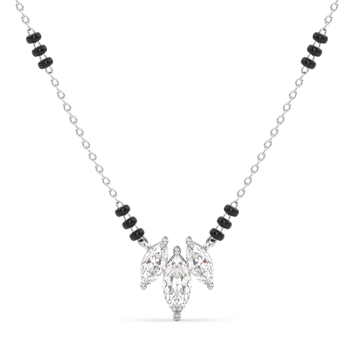 LILLET MARQUISE CUT LAB GROWN DIAMOND ELEGANT MANGALSUTRA, GOLD