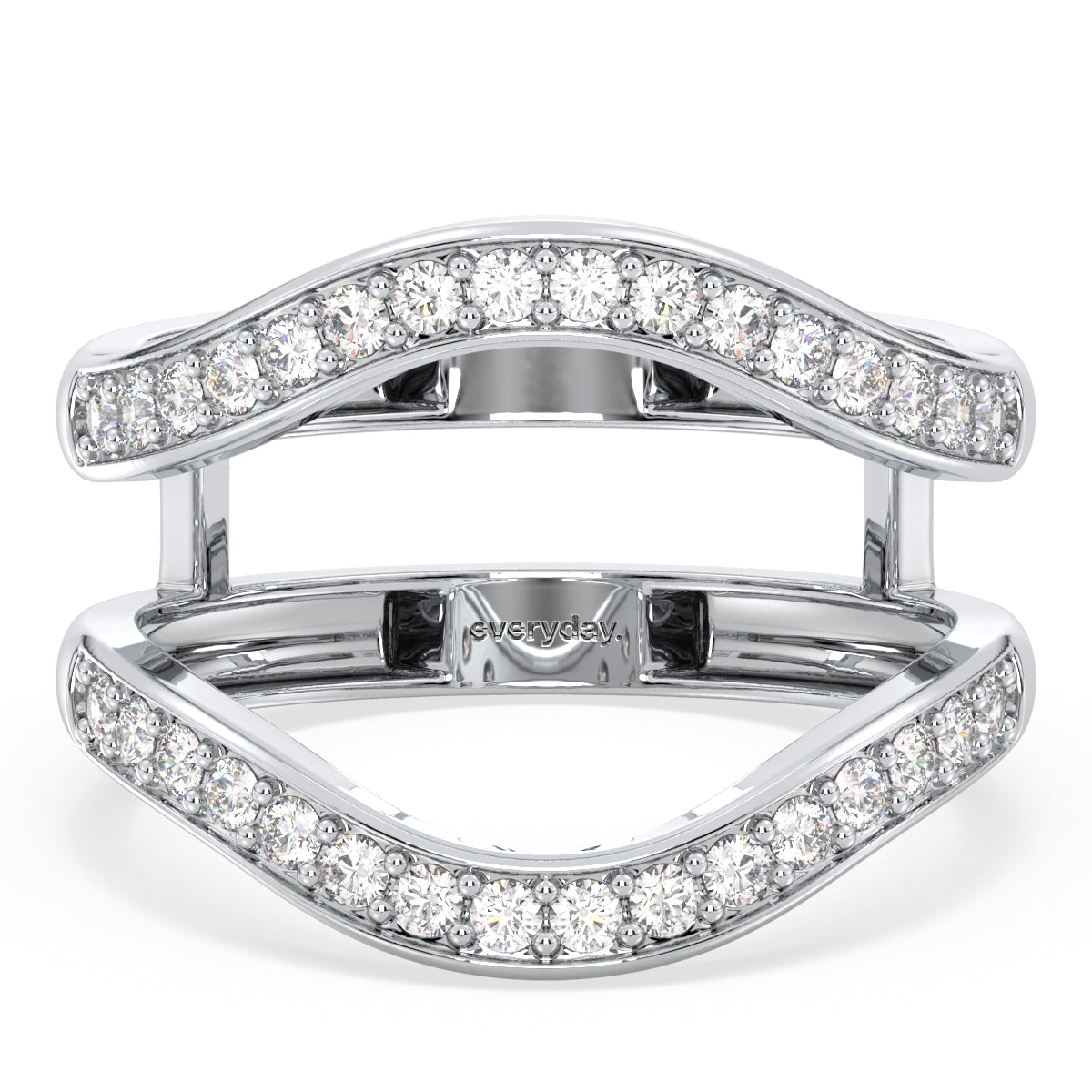 AMARA ROUND CUT DIAMOND STUDDED STACKABLE JACKET RING, GOLD