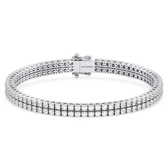 THEODORA LAB GROWN DIAMOND CLASSIC DOUBLE TENNIS BRACLET, GOLD