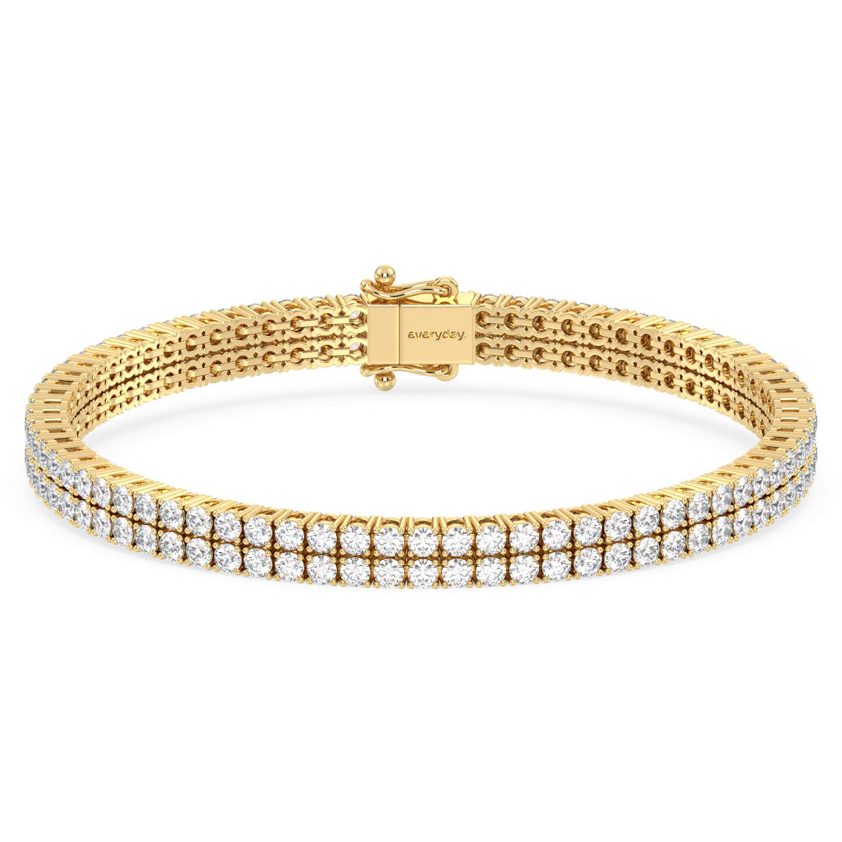 THEODORA LAB GROWN DIAMOND CLASSIC DOUBLE TENNIS BRACLET, GOLD