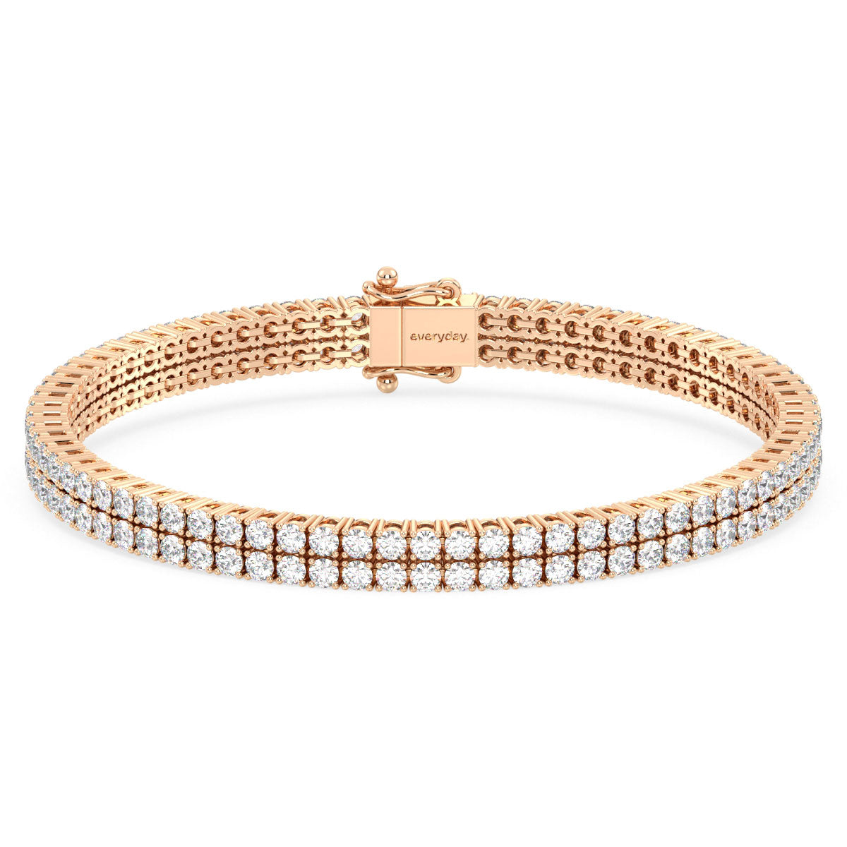 THEODORA LAB GROWN DIAMOND CLASSIC DOUBLE TENNIS BRACLET, GOLD