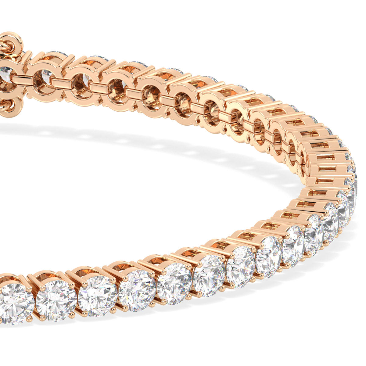 THEODORA ROUND CUT LAB GROWN DIAMOND TENNIS BRACELET, GOLD