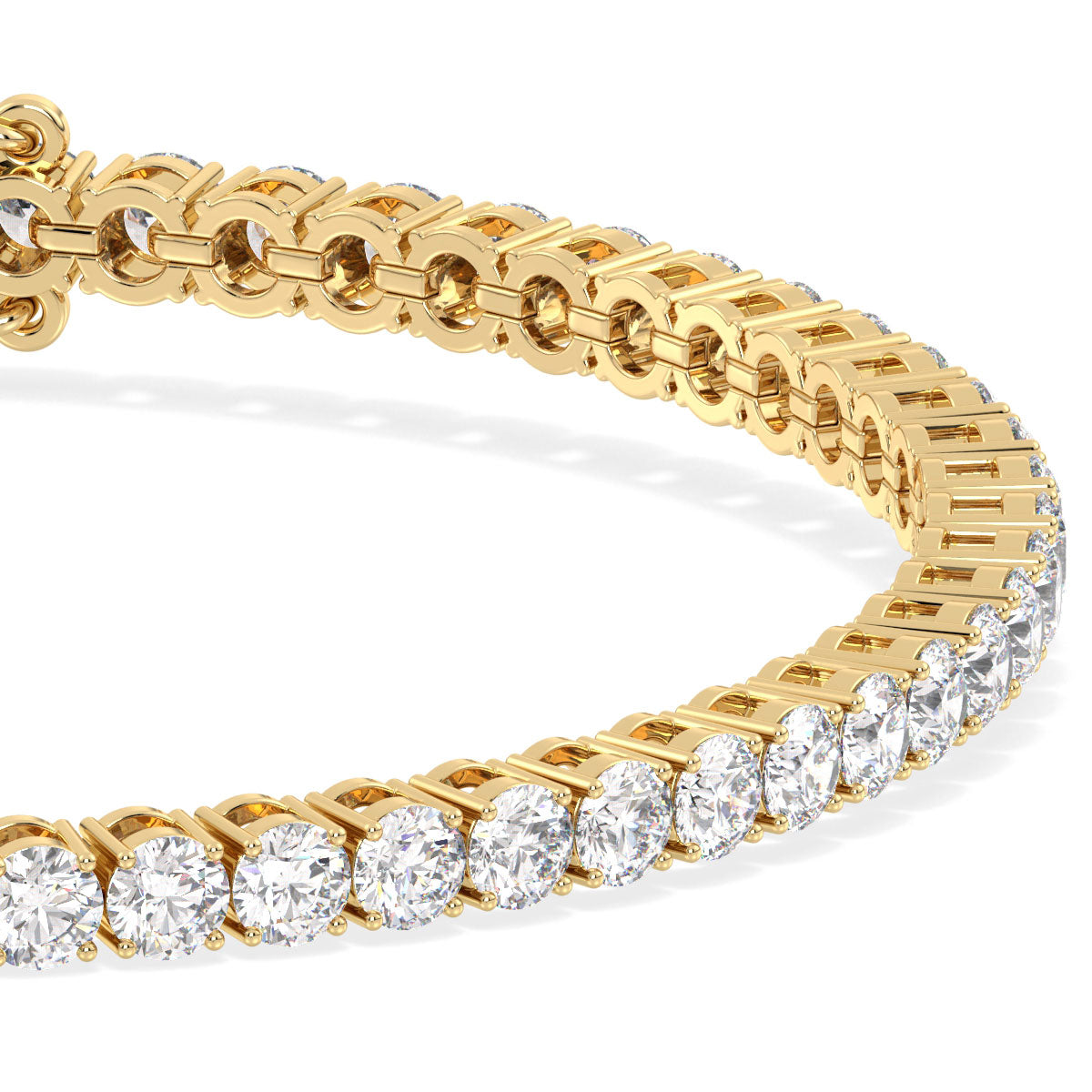 THEODORA ROUND CUT LAB GROWN DIAMOND TENNIS BRACELET, GOLD