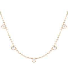 CLARETTE CLASSIC STATION LAB GROWN DIAMOND NECKLACE, GOLD