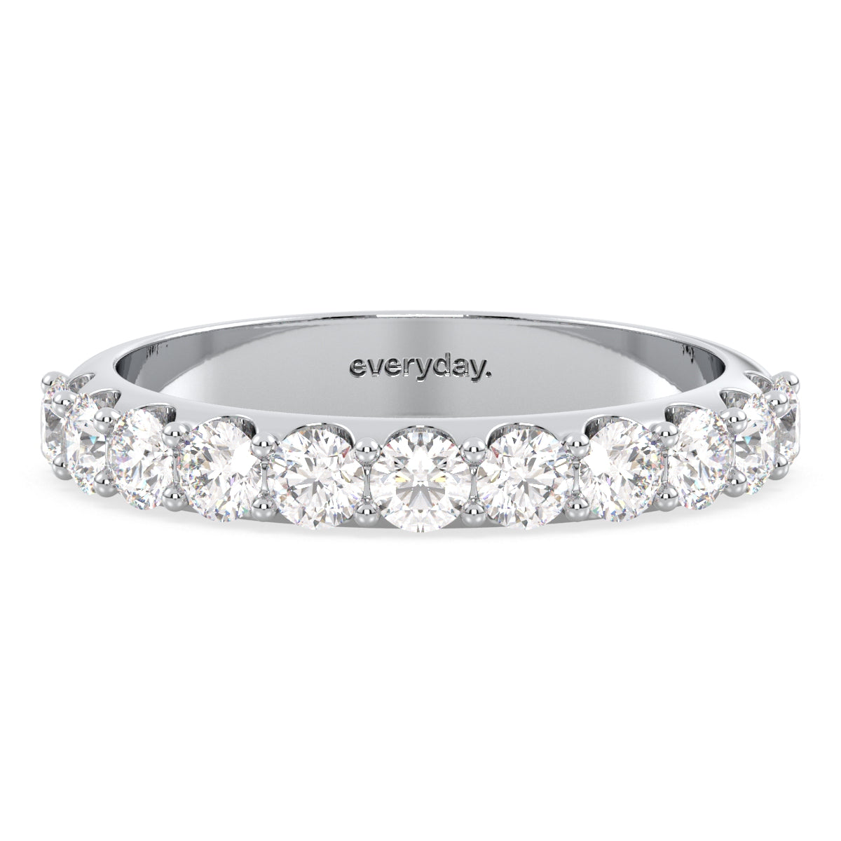 ROSE LAB GROWN DIAMOND HALF ETERNITY RING, GOLD