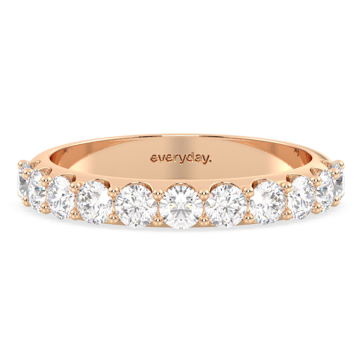 ROSE LAB GROWN DIAMOND HALF ETERNITY RING, GOLD