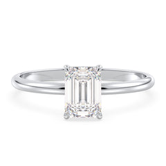 KATE EMERALD CUT LAB GROWN DIAMOND SOLITAIRE ENGAGEMENT CLASSIC RING, GOLD