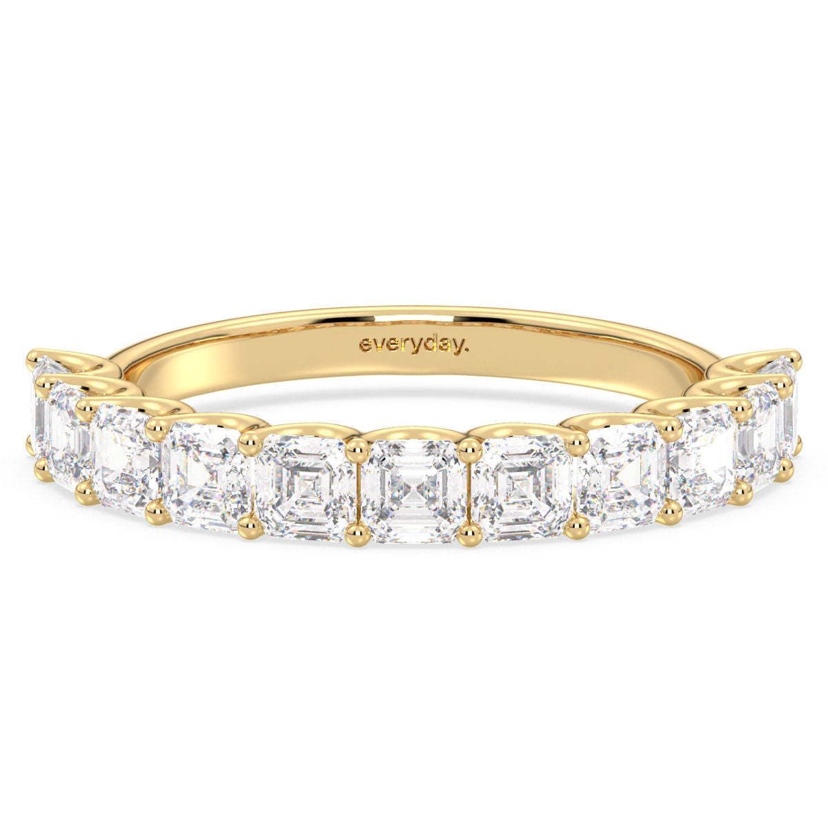 DAISY LAB GROWN DIAMOND ASSCHER CUT HALF ETERNITY RING, GOLD