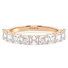 DAISY LAB GROWN DIAMOND ASSCHER CUT HALF ETERNITY RING, GOLD