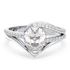 MARGUERITE ELEVATED PEAR CUT LAB GROWN DIAMOND SOLITAIRE ENGAGEMENT RING, GOLD