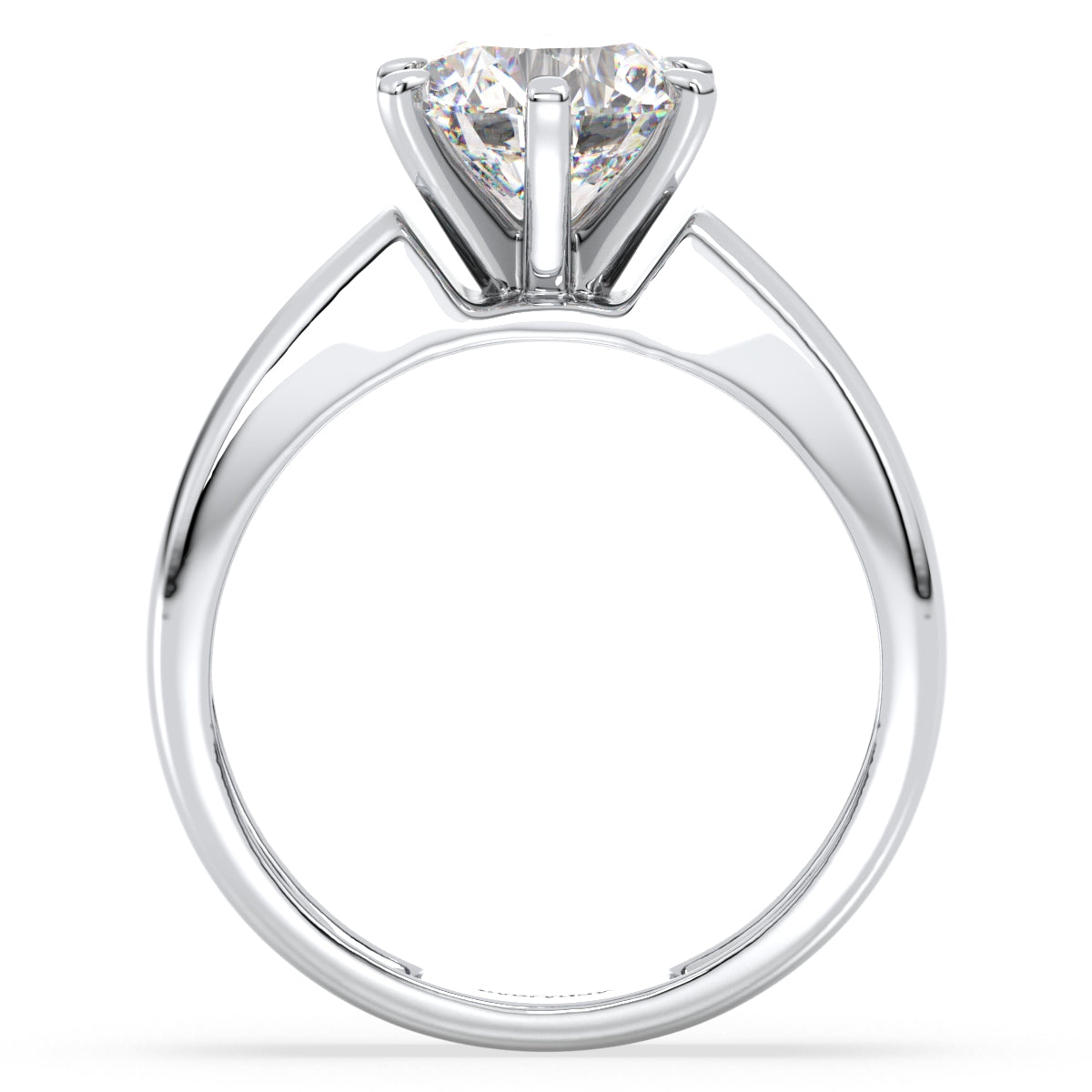 SOPHIA ROUND CUT LAB GROWN DIAMOND SOLITAIRE ENGAGEMENT RING WITH THICK SHANK, GOLD