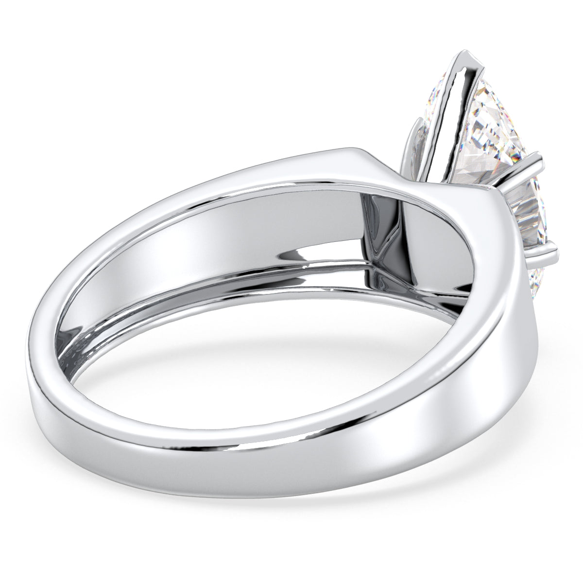 LILETTA MARQUISE CUT LAB GROWN DIAMOND SOLITAIRE ENGAGEMENT RING WITH THICK SHANK, GOLD