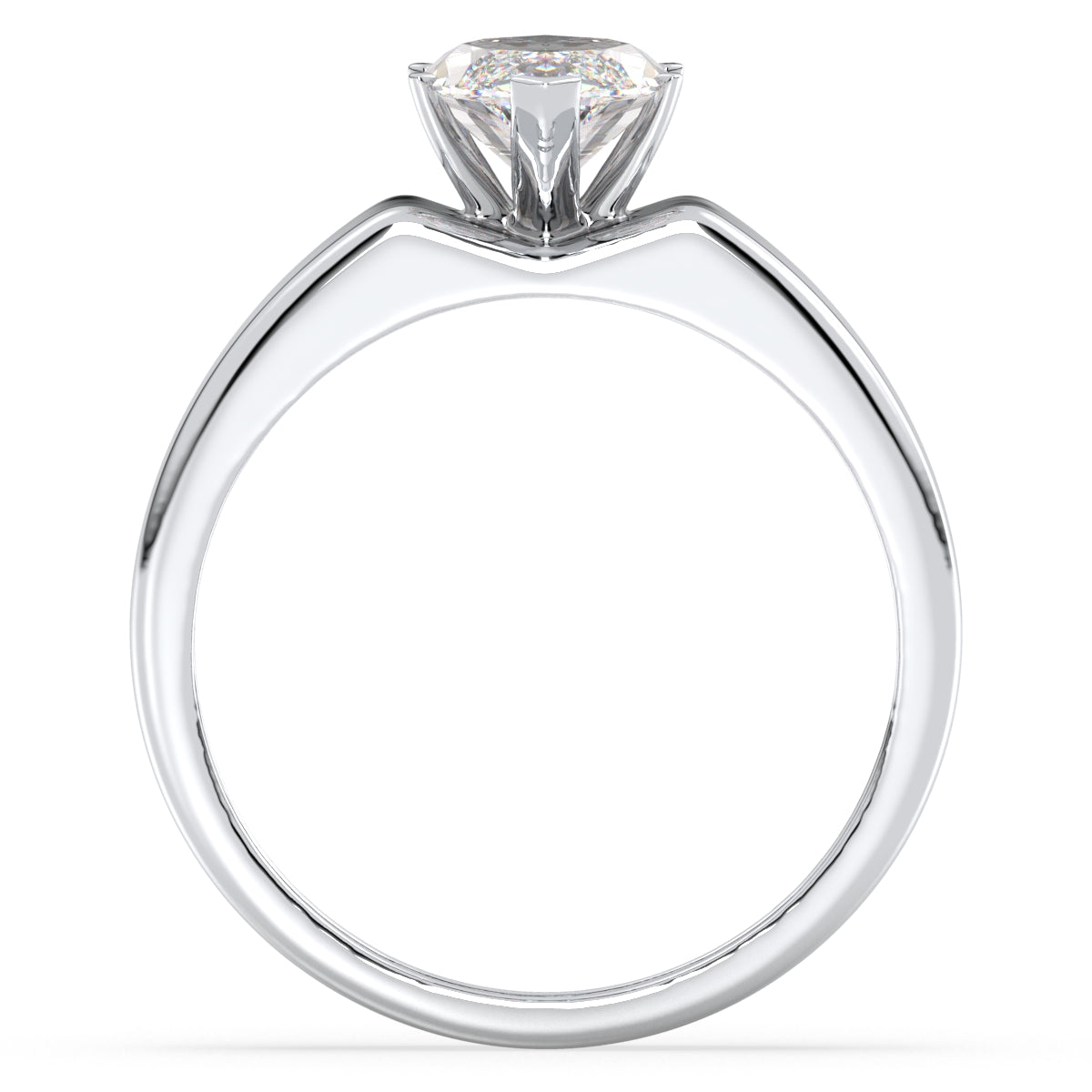 LILETTA MARQUISE CUT LAB GROWN DIAMOND SOLITAIRE ENGAGEMENT RING WITH THICK SHANK, GOLD