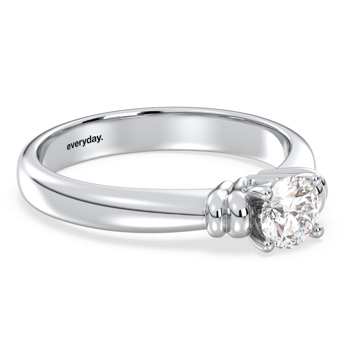 SOPHIA DAINTY AND ELEGANT ROUND CUT LAB GROWN DIAMOND SOLITAIRE ENGAGEMENT RING, GOLD