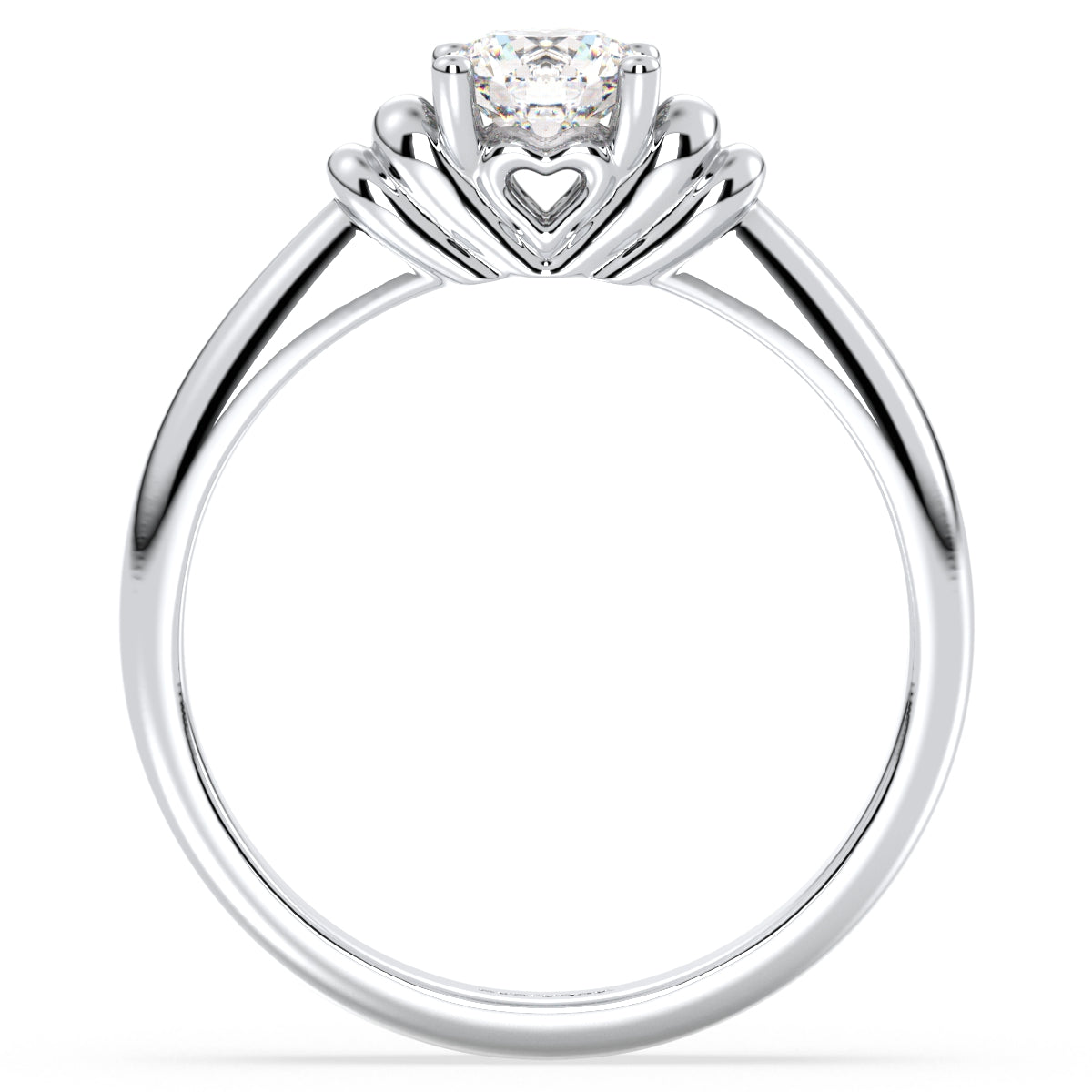 SOPHIA DAINTY AND ELEGANT ROUND CUT LAB GROWN DIAMOND SOLITAIRE ENGAGEMENT RING, GOLD