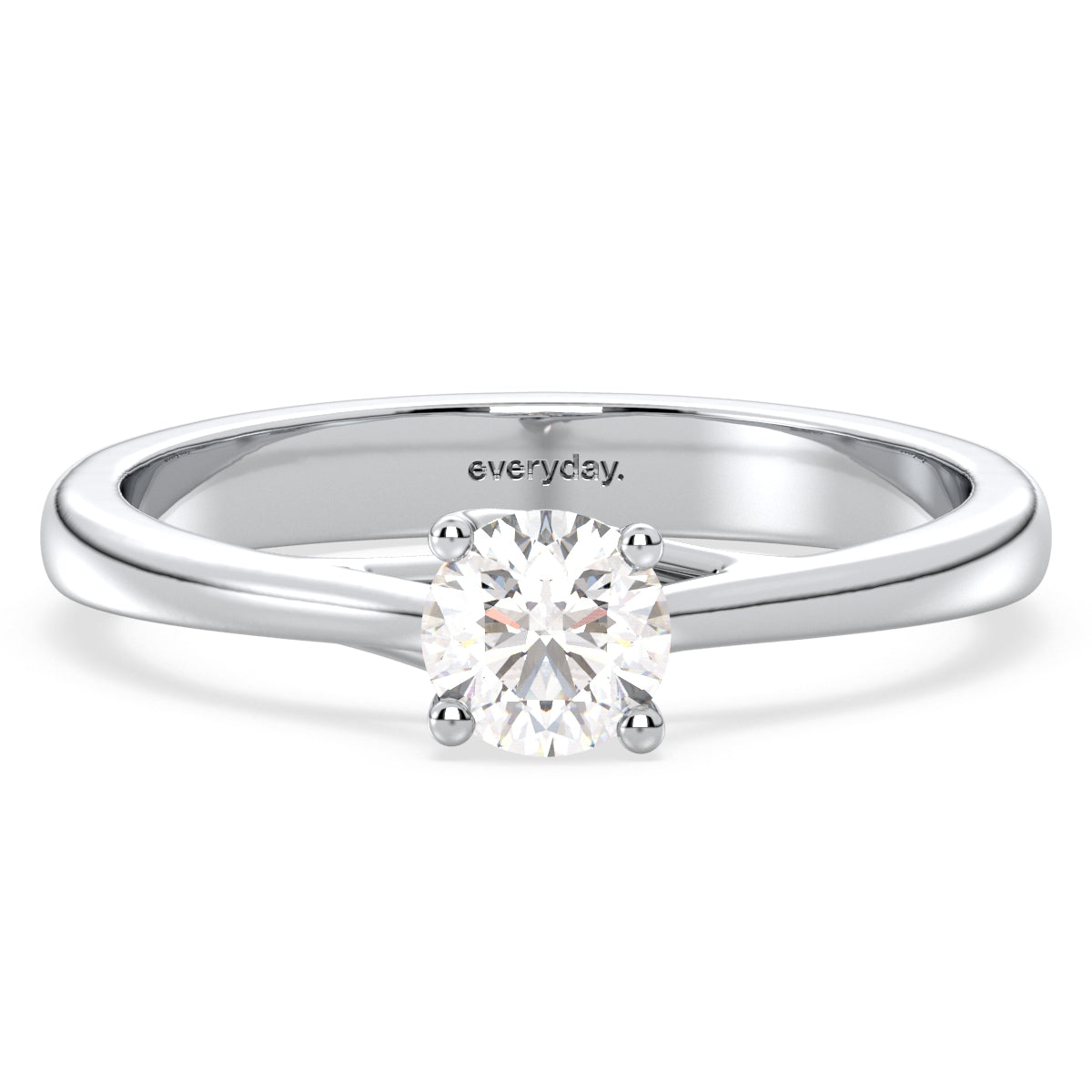 SOPHIA ELEGANT SET ROUND CUT LAB GROWN DIAMOND SOLITAIRE ENGAGEMENT RING, GOLD