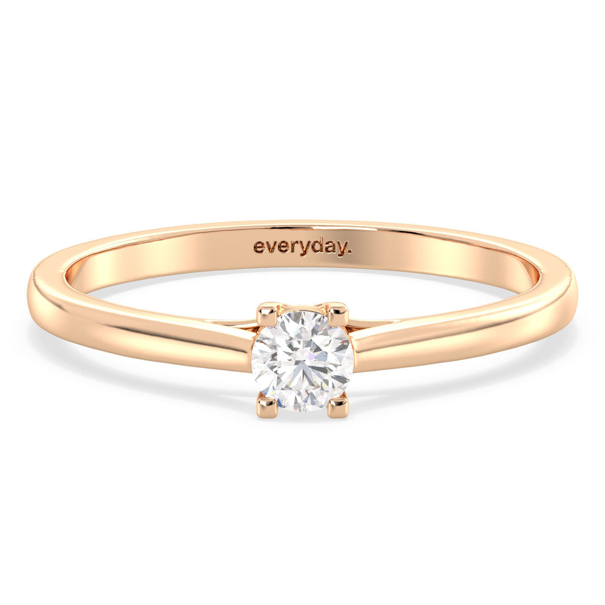 SOPHIA DAINTY ROUND CUT LAB GROWN DIAMOND ELEGANT ENGAGEMENT RING, GOLD