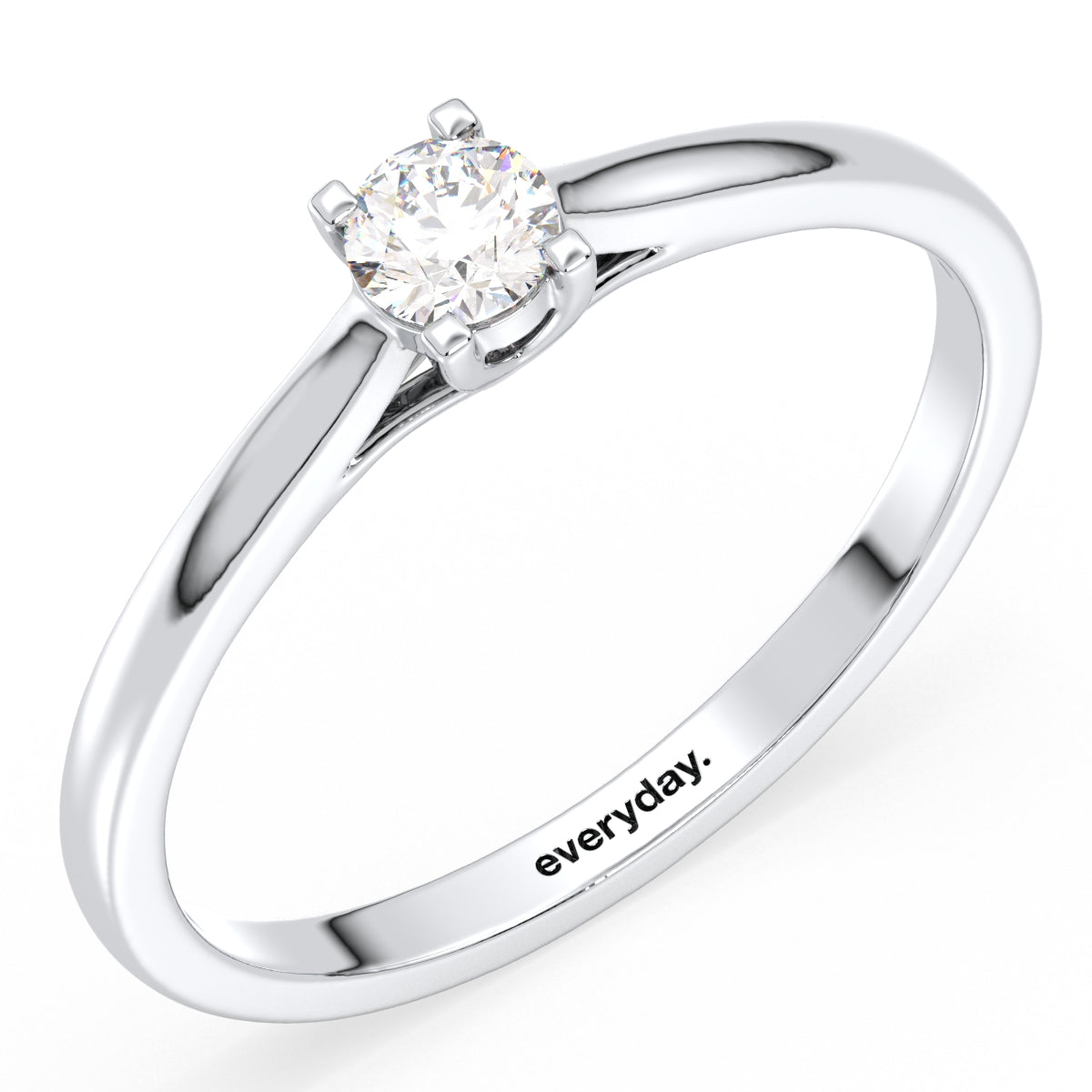 SOPHIA DAINTY ROUND CUT LAB GROWN DIAMOND ELEGANT ENGAGEMENT RING, GOLD