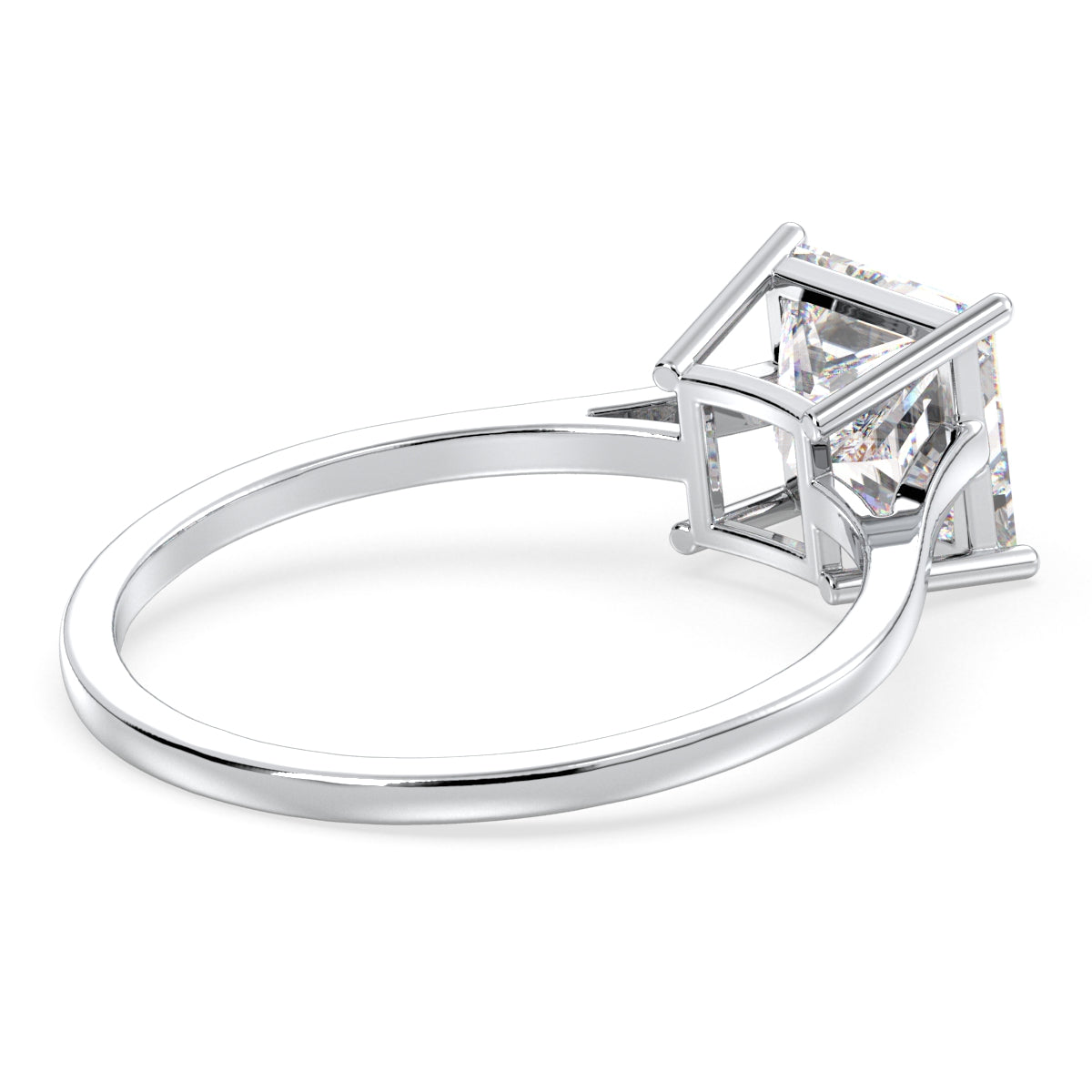 AZALEA PRINCESS CUT LAB GROWN DIAMOND SOLITAIRE CLASSIC ENGAGEMENT RING, GOLD