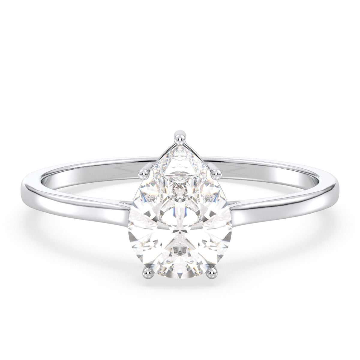 MARGUERITE PEAR CUT LAB GROWN DIAMOND SOLITAIRE ENGAGEMENT CLASSIC RING, GOLD