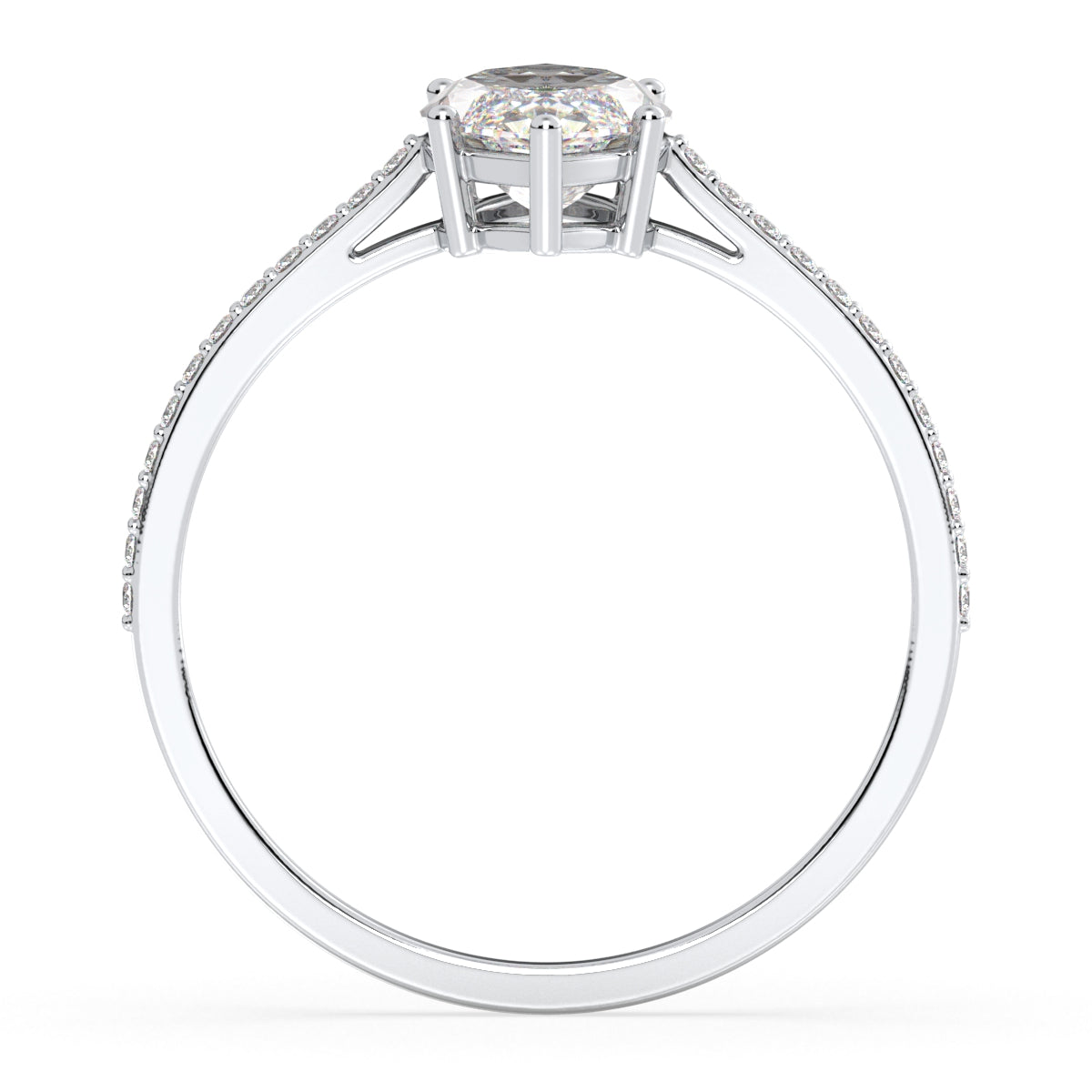 LILETTA MARQUISE CUT LAB GROWN DIAMOND SOLITAIRE ENGAGEMENT RING WITH SIDE STONES, GOLD