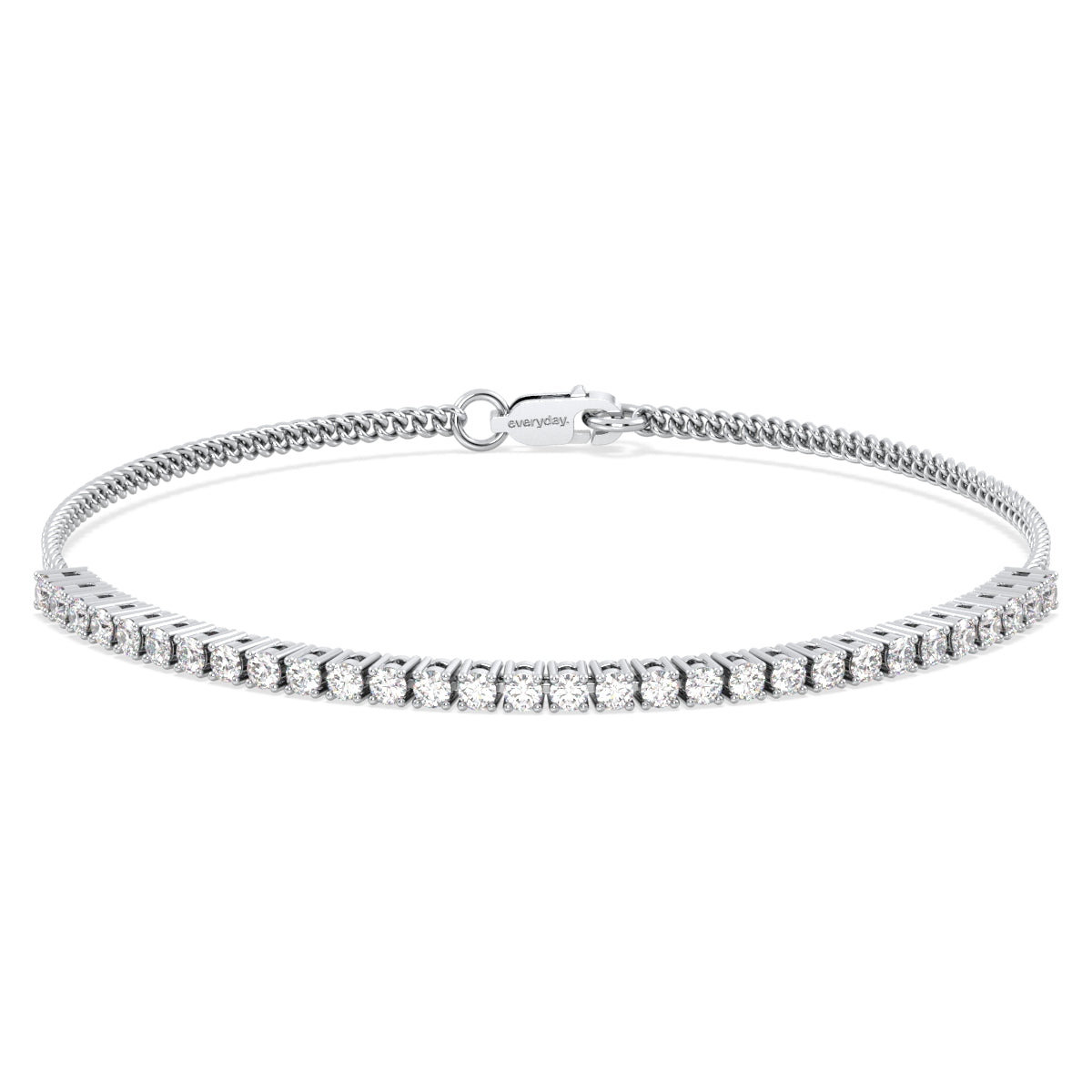 THEODORA ROUND CUT LAB GROWN DIAMOND HALF TENNIS BRACELET, GOLD