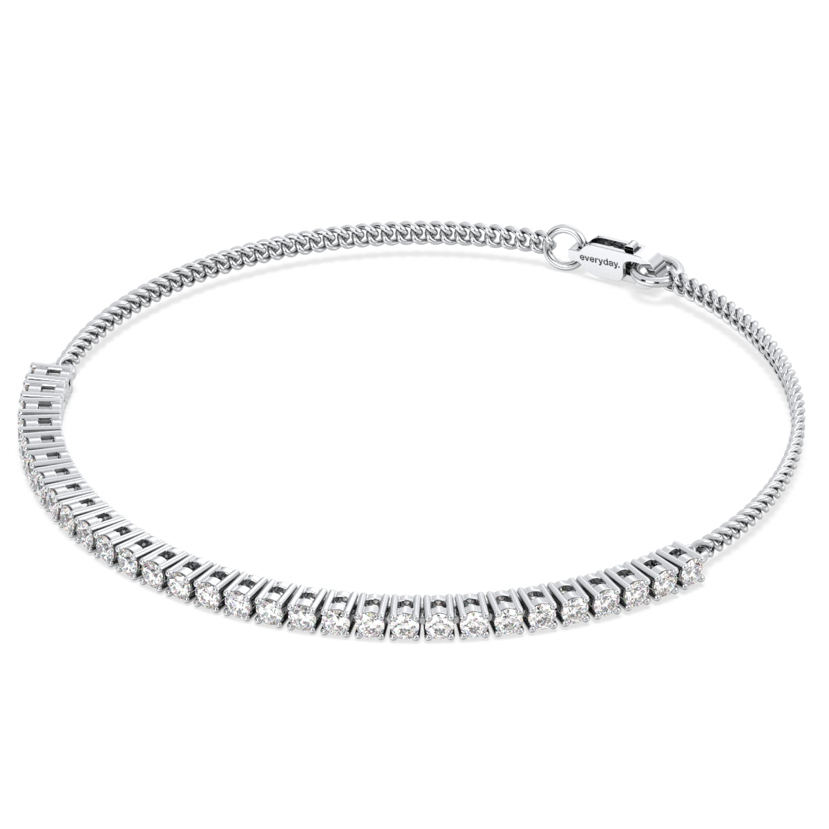 THEODORA ROUND CUT LAB GROWN DIAMOND HALF TENNIS BRACELET, GOLD