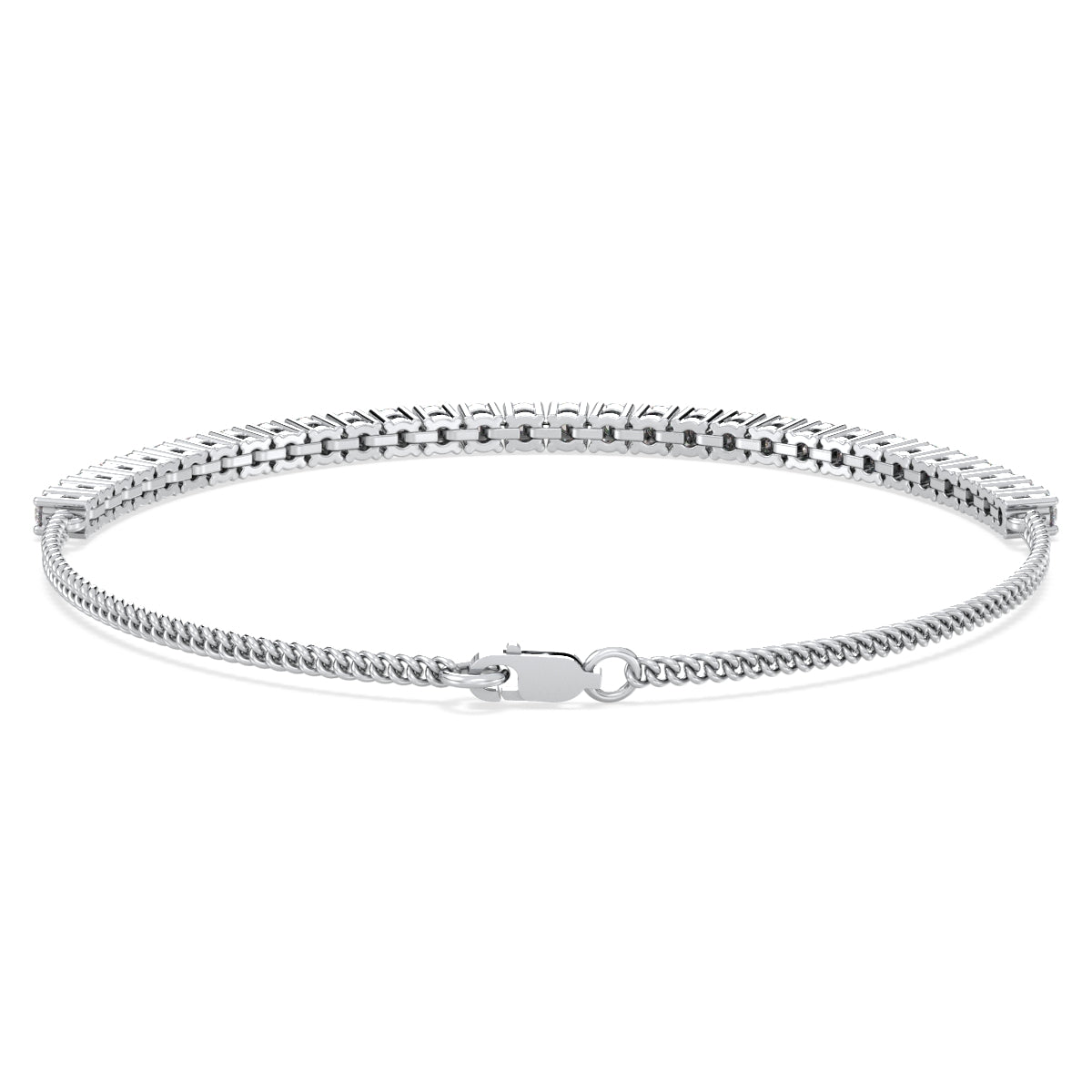 THEODORA ROUND CUT LAB GROWN DIAMOND HALF TENNIS BRACELET, GOLD