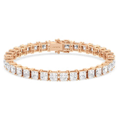 THEODORA CLASSIC PRINCESS CUT LAB GROWN DIAMOND TENNIS BRACELET, GOLD