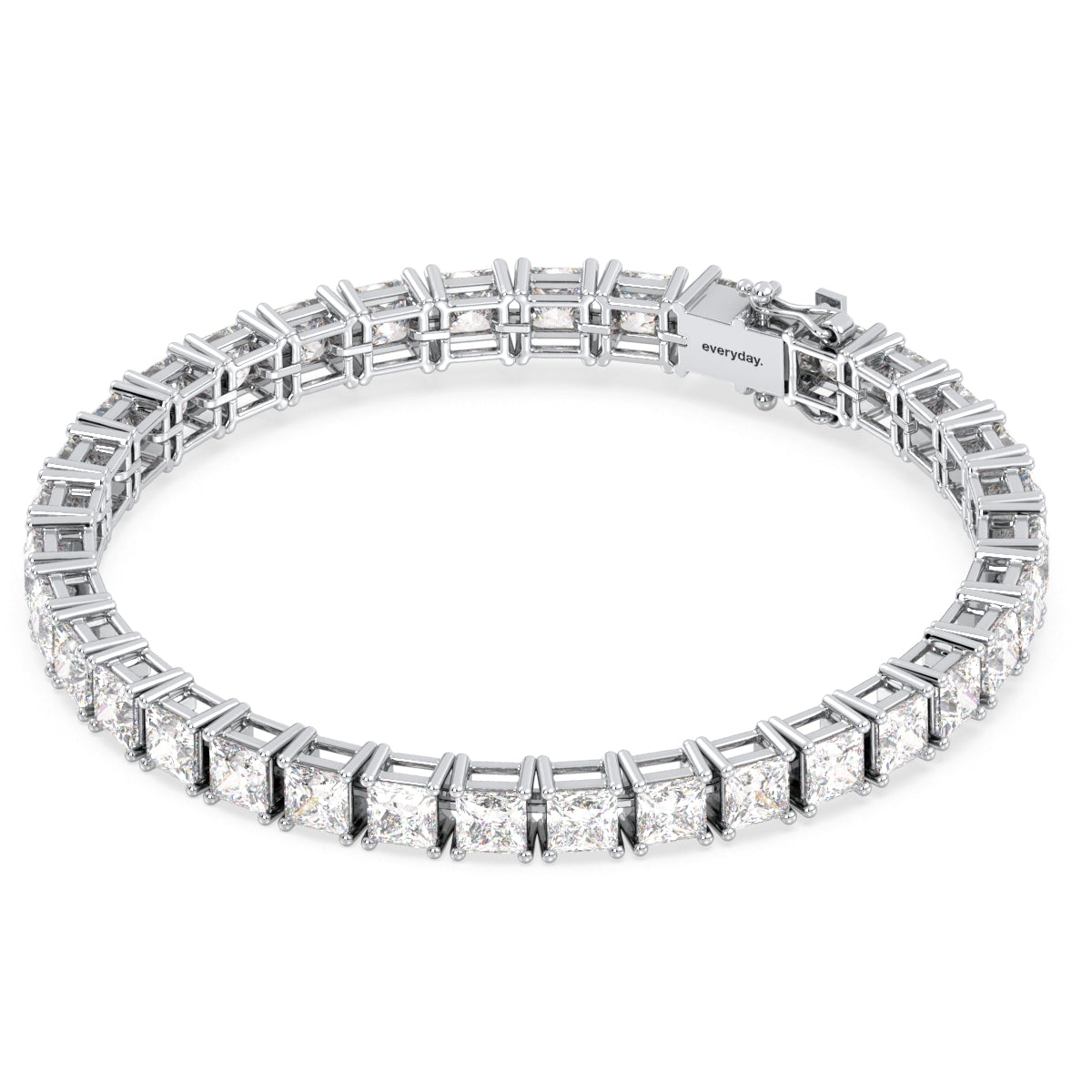 THEODORA CLASSIC PRINCESS CUT LAB GROWN DIAMOND TENNIS BRACELET, GOLD