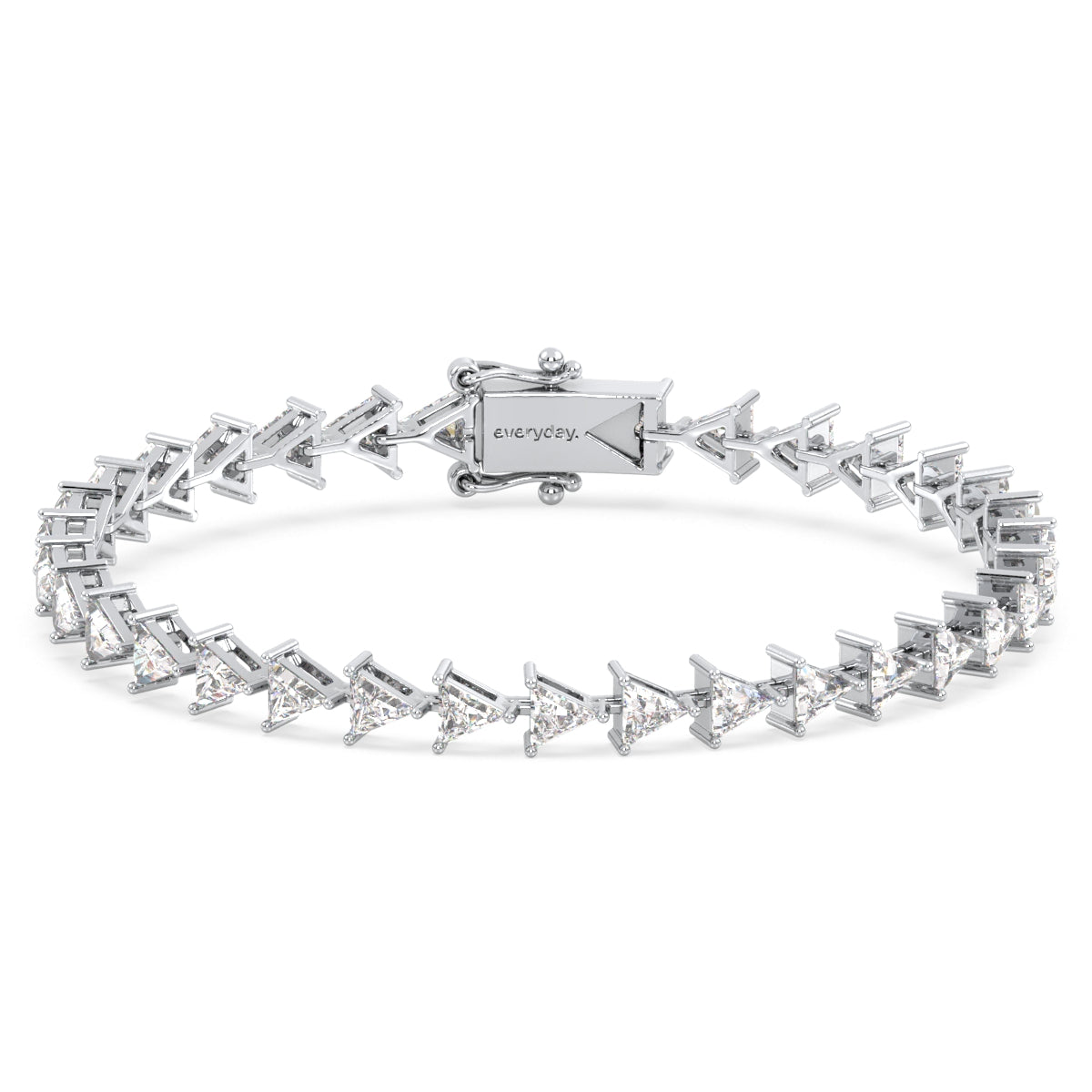 THEODORA CLASSIC TRIANGULAR CUT LAB GROWN DIAMOND TENNIS BRACELET, GOLD