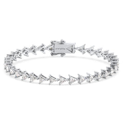 THEODORA CLASSIC TRIANGULAR CUT LAB GROWN DIAMOND TENNIS BRACELET, GOLD