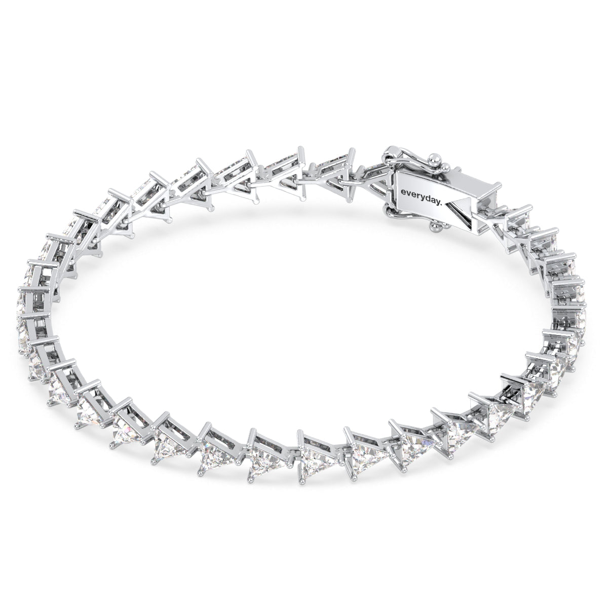 THEODORA CLASSIC TRIANGULAR CUT LAB GROWN DIAMOND TENNIS BRACELET, GOLD