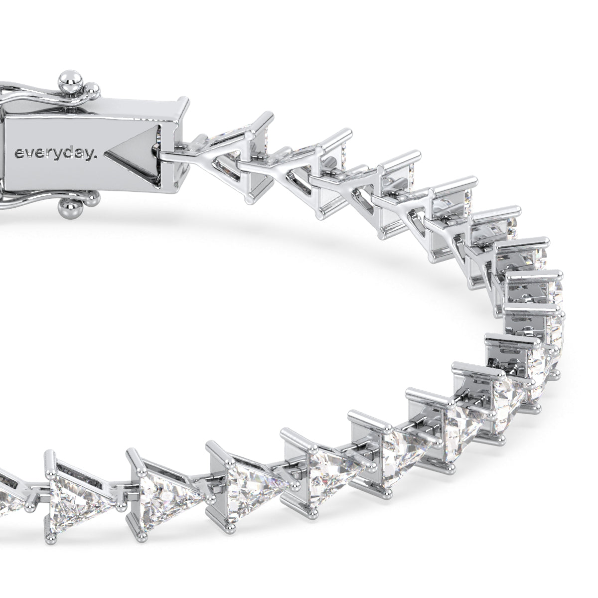 THEODORA CLASSIC TRIANGULAR CUT LAB GROWN DIAMOND TENNIS BRACELET, GOLD