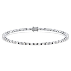 THEODORA CHANNEL SET BAGUETTE CUT LAB GROWN DIAMOND TENNIS BRACELET, GOLD