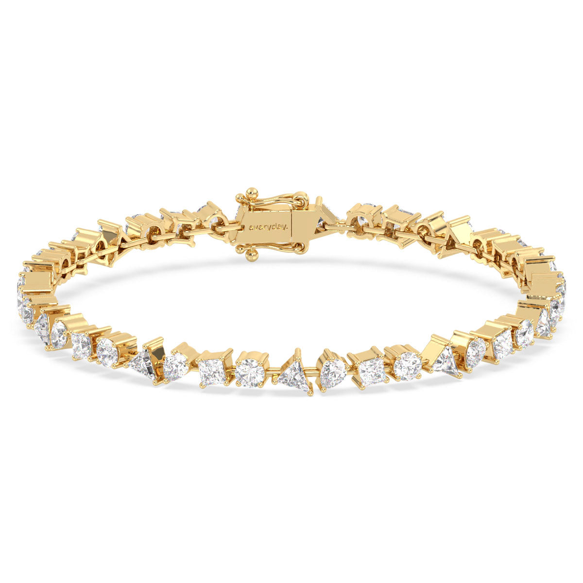 THEODORA MULTI CUT LAB GROWN DIAMOND TENNIS BRACELET, GOLD