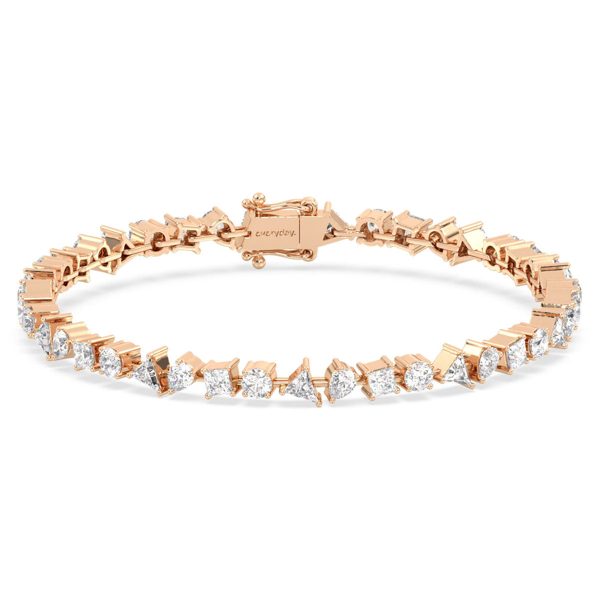 THEODORA MULTI CUT LAB GROWN DIAMOND TENNIS BRACELET, GOLD