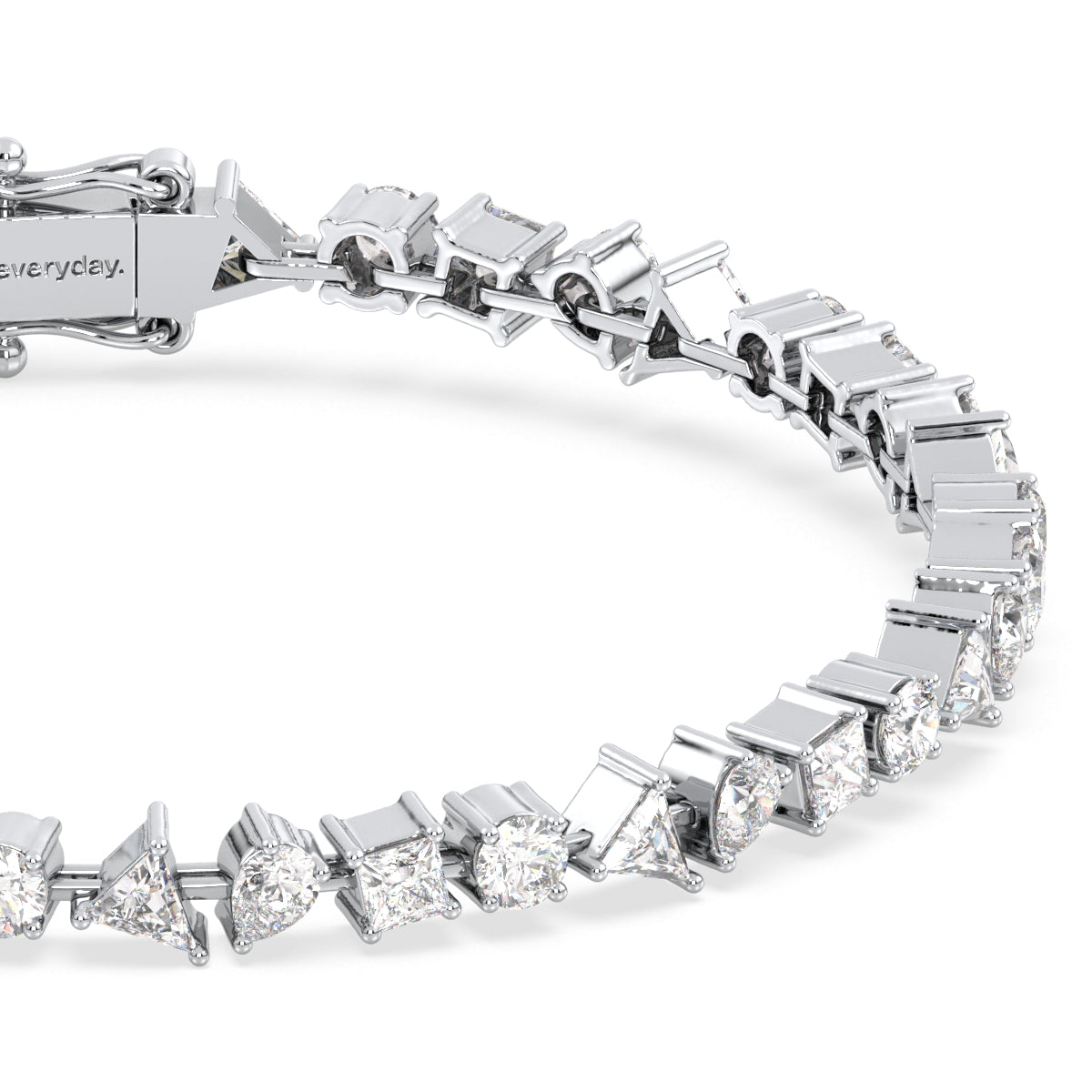 THEODORA MULTI CUT LAB GROWN DIAMOND TENNIS BRACELET, GOLD