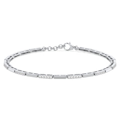 THEODORA DAINTY ROUND CUT LAB GROWN DIAMOND TENNIS BRACELET, GOLD