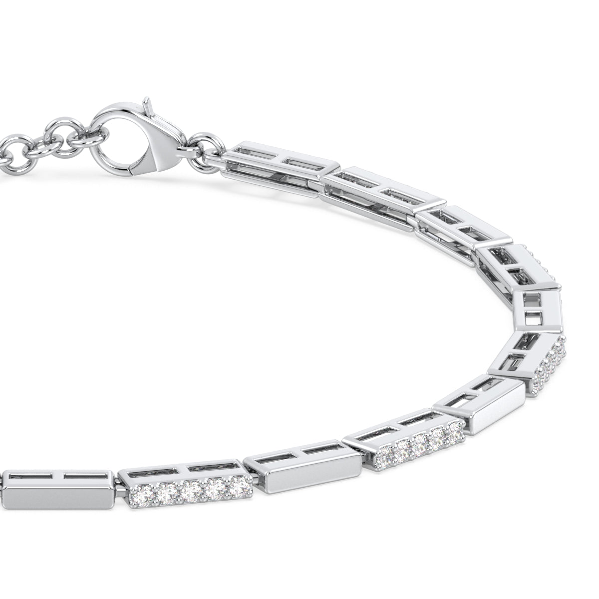 THEODORA DAINTY ROUND CUT LAB GROWN DIAMOND TENNIS BRACELET, GOLD