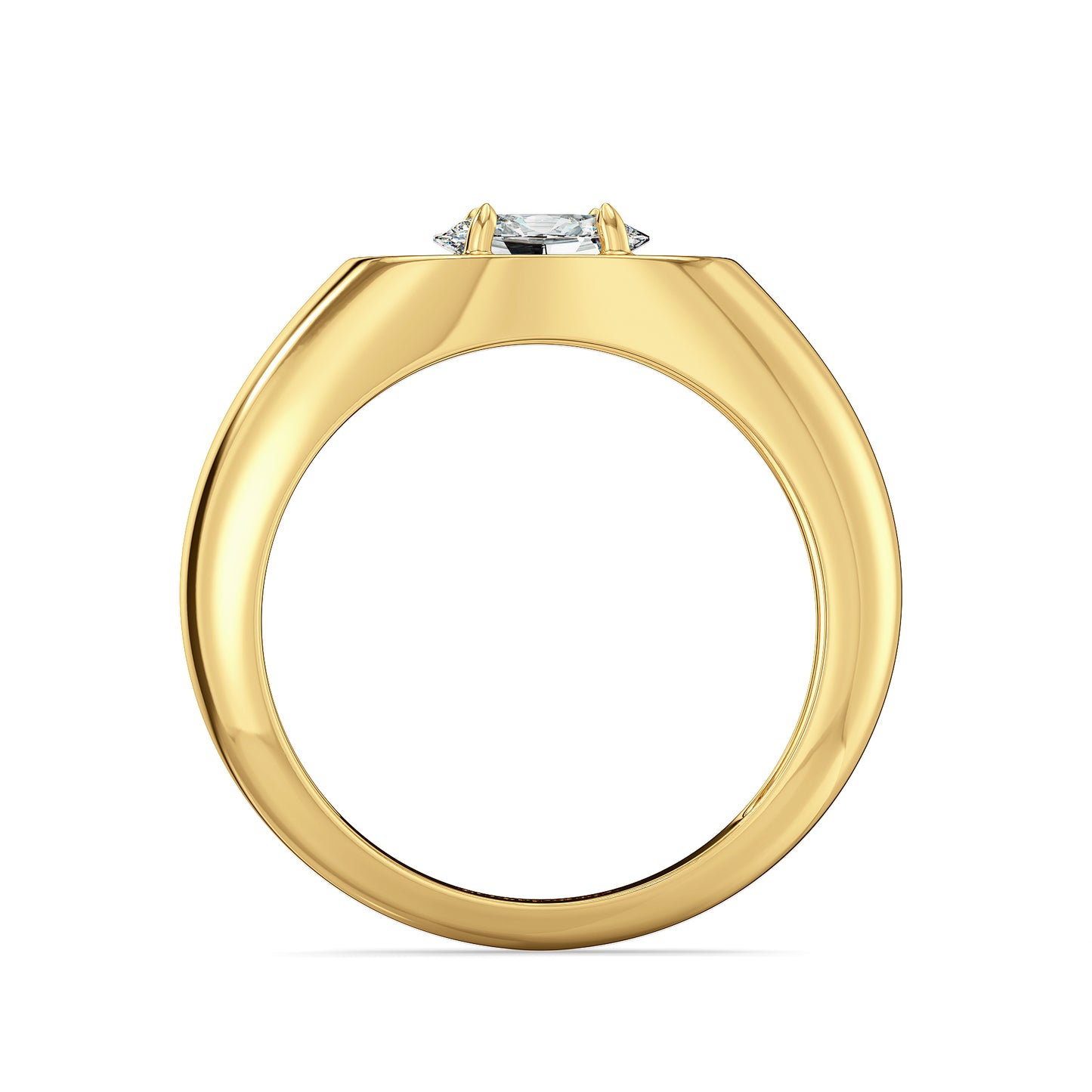 AMBROSE ELEVATED OVAL CUT LAB GROWN DIAMOND SOLITAIRE ENGAGEMENT RING, GOLD