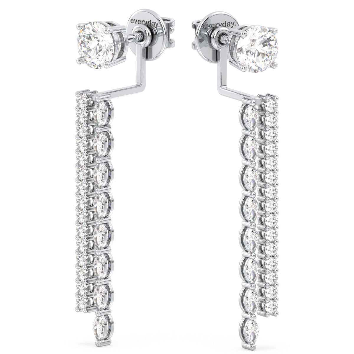 LILETTA MARQUISE AND ROUND CUT LAB GROWN DIAMOND JACKET ELEGANT DROPS, GOLD