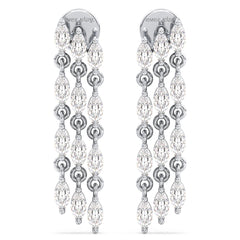 LILETTA LINKED MARQUISE CUT LAB GROWN DIAMOND DROPS, GOLD