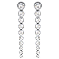 SOPHIA BEZEL SET ROUND CUT LAB GROWN DIAMOND CLASSIC DROPS, GOLD