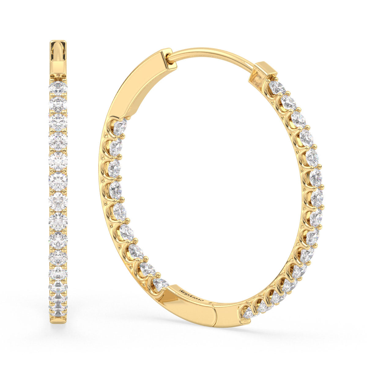 ROSE LAB GROWN DIAMOND CLASSIC STATEMENT ETERNITY HOOPS, GOLD