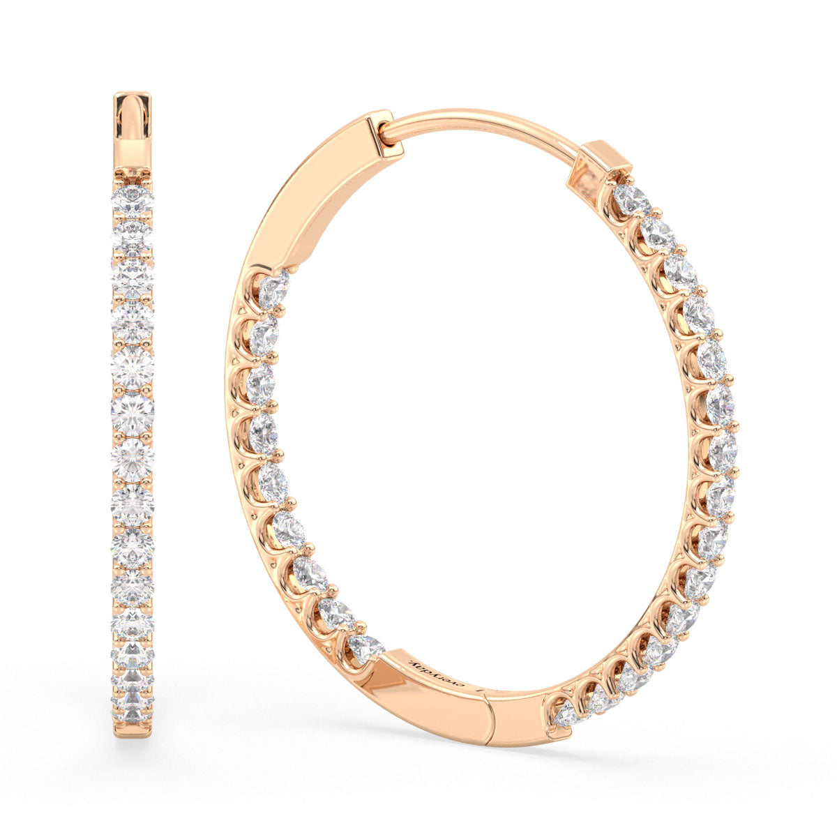 ROSE LAB GROWN DIAMOND CLASSIC STATEMENT ETERNITY HOOPS, GOLD