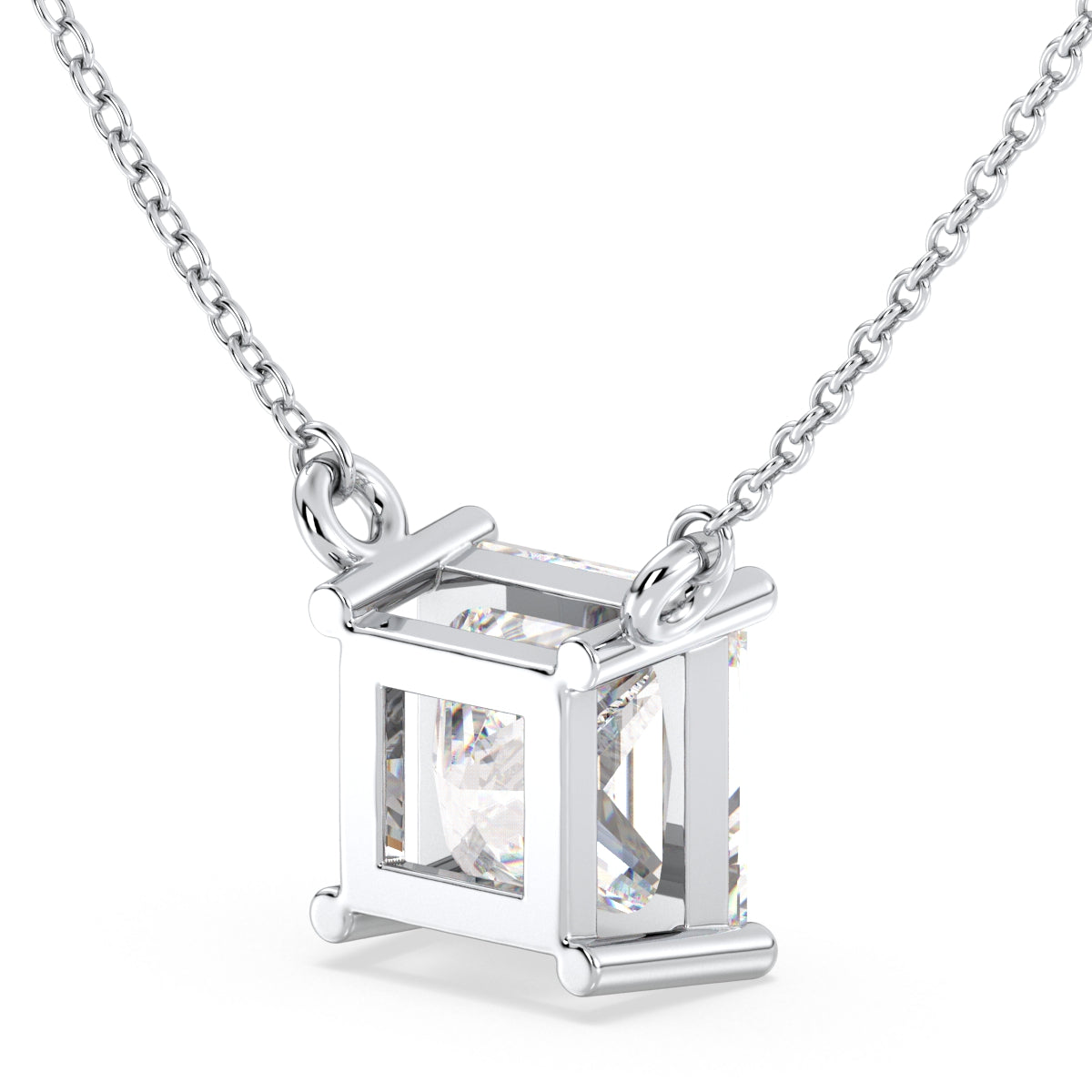 AZALEA PRINCESS CUT LAB GROWN DIAMOND SOLITAIRE RIVIÈRE NECKLET, GOLD