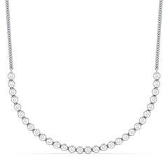 THEODORA ROUND CUT LAB GROWN DIAMOND HALF TENNIS NECKLACE, GOLD