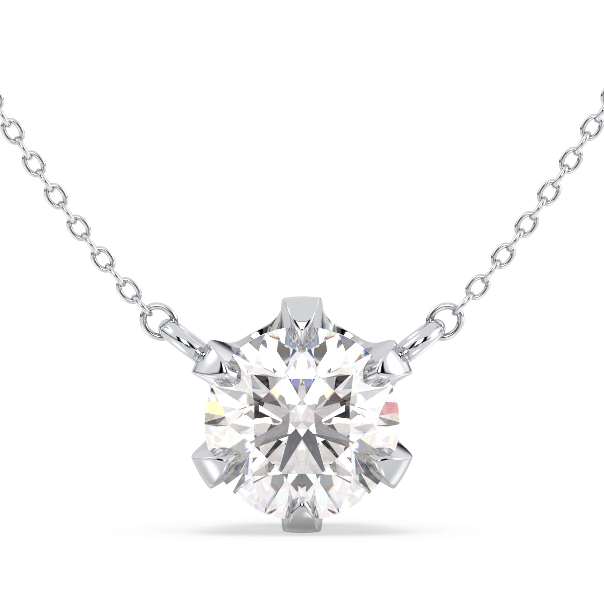 SOPHIA ROUND CUT LAB GROWN DIAMOND SOLITAIRE, RIVIÈRE NECKLET, GOLD