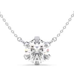 SOPHIA ROUND CUT LAB GROWN DIAMOND SOLITAIRE, RIVIÈRE NECKLET, GOLD